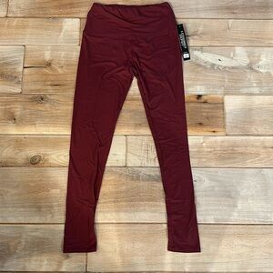 Leggings Depot, maroon color
